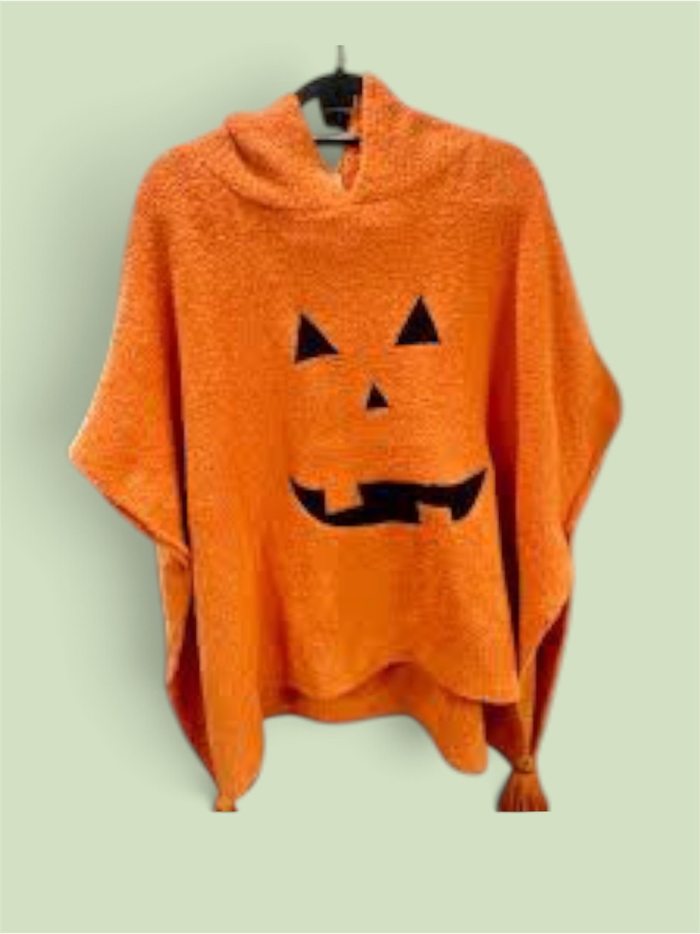 & Other Stories Orange Jack-O'-Lantern Hoodie Poncho